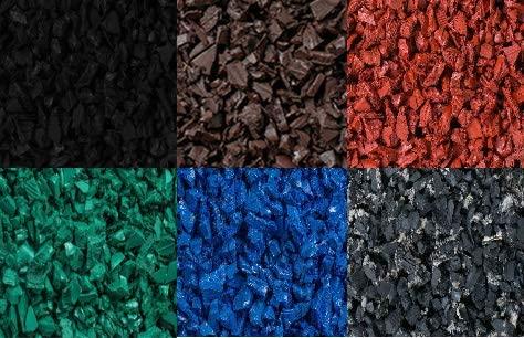 playsafer rubber mulch nuggets protective flooring for playgrounds, swing-sets, play areas, and landscaping (1,000 lbs - 39 cu. ft., black)