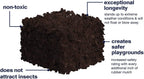 playsafer rubber mulch nuggets protective flooring for playgrounds, swing-sets, play areas, and landscaping (1,000 lbs - 39 cu. ft., black)
