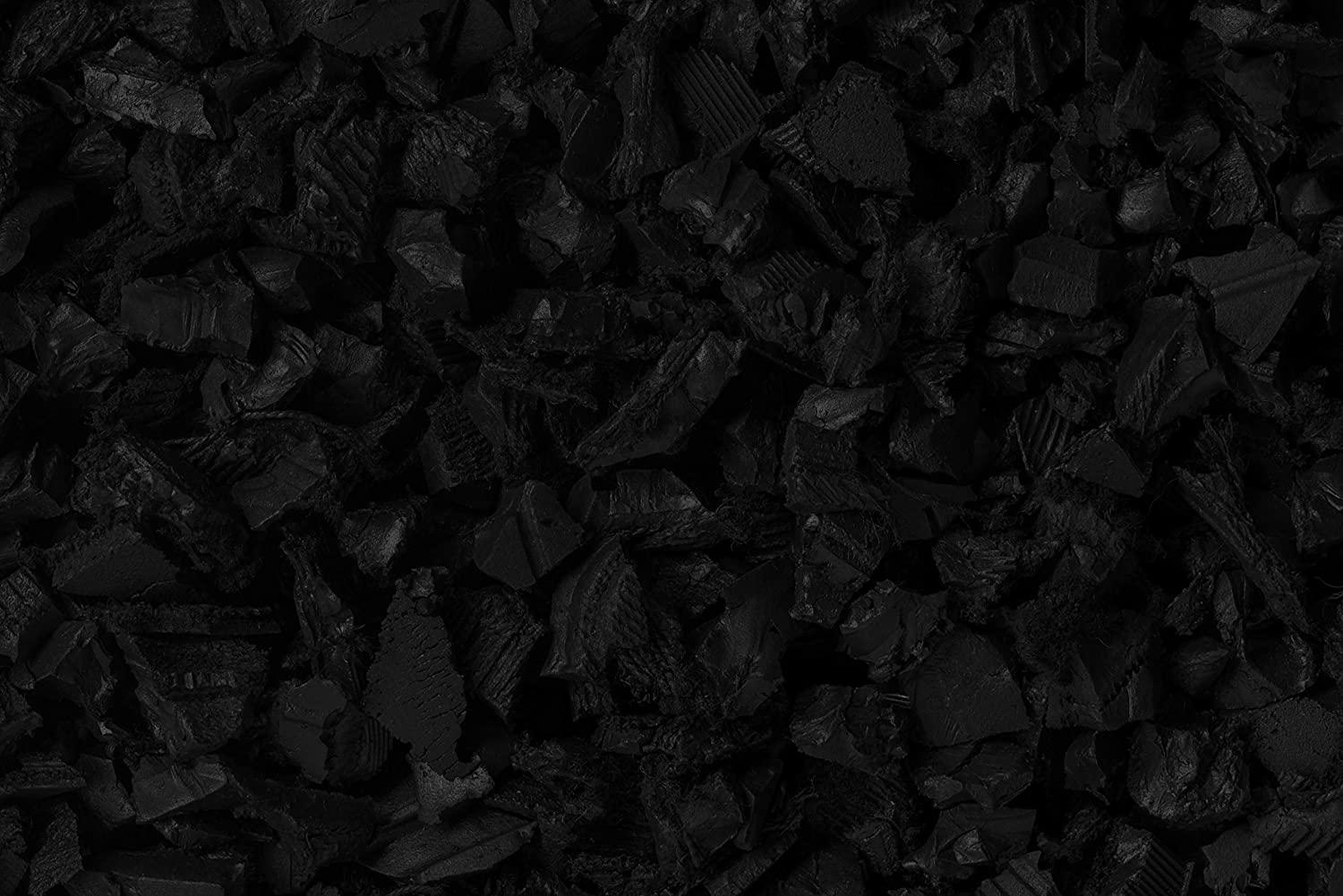 playsafer rubber mulch nuggets protective flooring for playgrounds, swing-sets, play areas, and landscaping (1,000 lbs - 39 cu. ft., black)