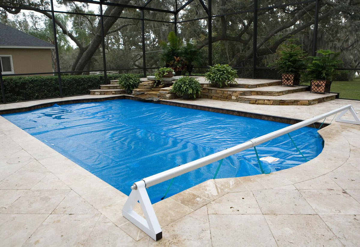 hydrotools low profile in-ground swimming pool solar cover reel w/ tube