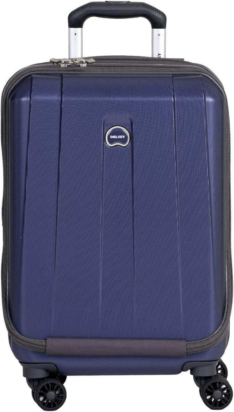 Delsey Luggage Helium Shadow 3.0 19 Inch International Carry On Expandable Spinner Suiter Trolley (Navy)