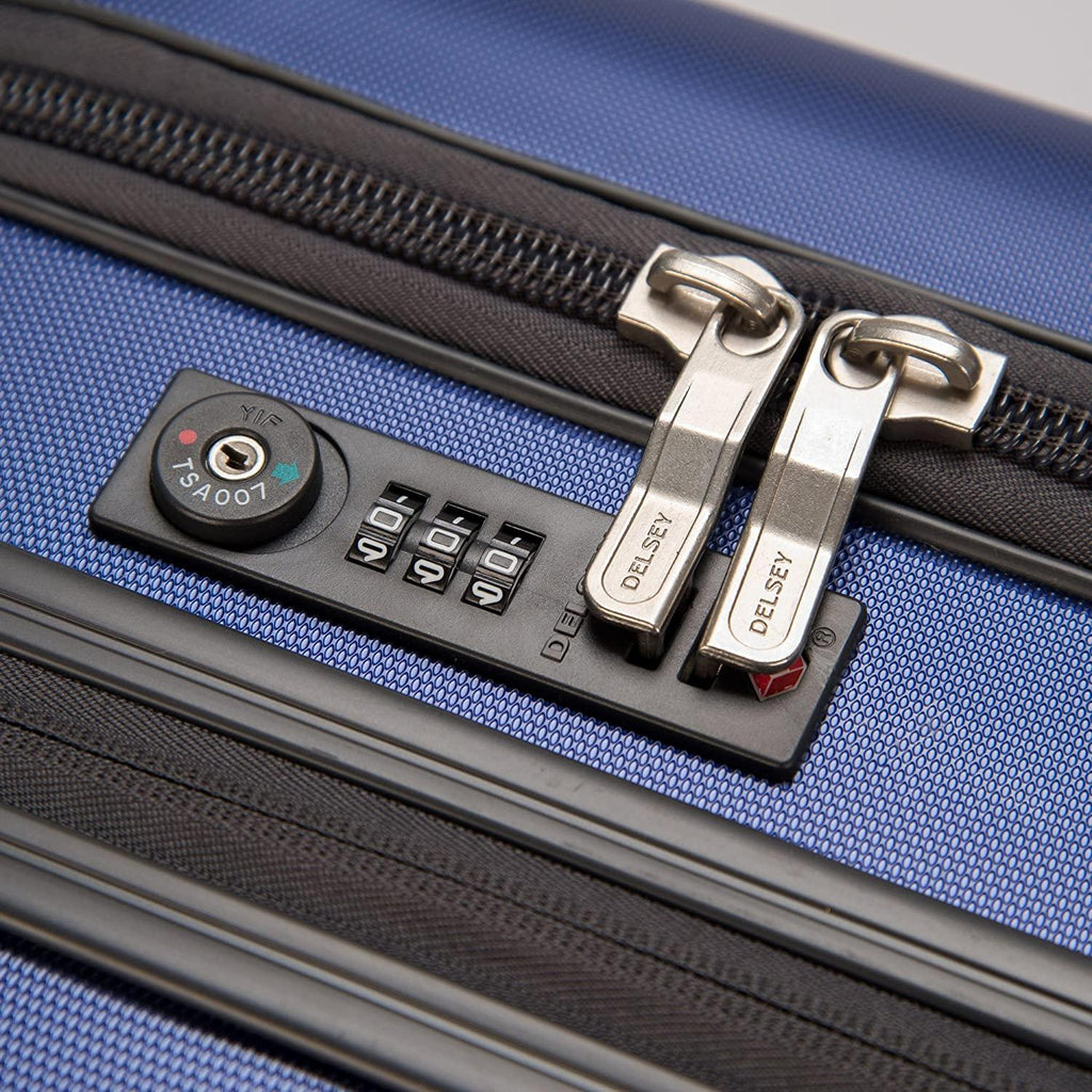 Delsey Luggage Helium Shadow 3.0 19 Inch International Carry On Expandable Spinner Suiter Trolley (Navy)
