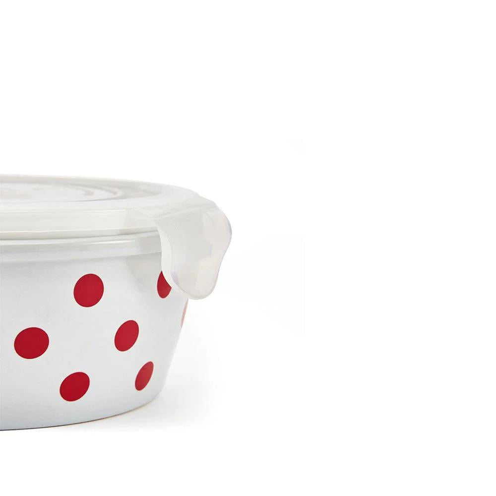 Kenna Red Storage Bowl with Lid