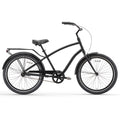 reezero EVRYjourney Men's 26" Single Speed Sport Hybrid Cruiser Bicycle, Matte Black
