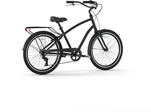 reezero EVRYjourney Men's 26" Single Speed Sport Hybrid Cruiser Bicycle, Matte Black