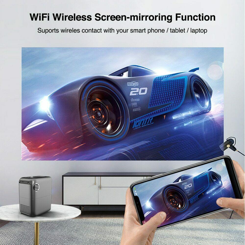 2021 portable wifi projector native 1080p proyector home theater airplay hdmi tv