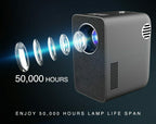 2021 portable wifi projector native 1080p proyector home theater airplay hdmi tv