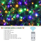 6 ft. Pre-lit Artificial Christmas Tree Hinged Xmas Tree with 9-Lighting Modes