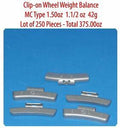 500 Pcs CLIP-ON Wheel Weight  MC Type 1.50oz 1.1/2oz  42g Total 750 oz