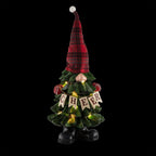 28 in. H Polyresin Christmas Tree Cheer Gnome Decoration with Color Changing LED Lights