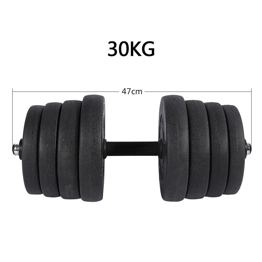 Fitness Dumbbell Set,30KG 2 X Weights Dumbbell Set Gym Workout Fitness Biceps Exercise Training US