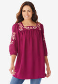embroidery georgette tunic