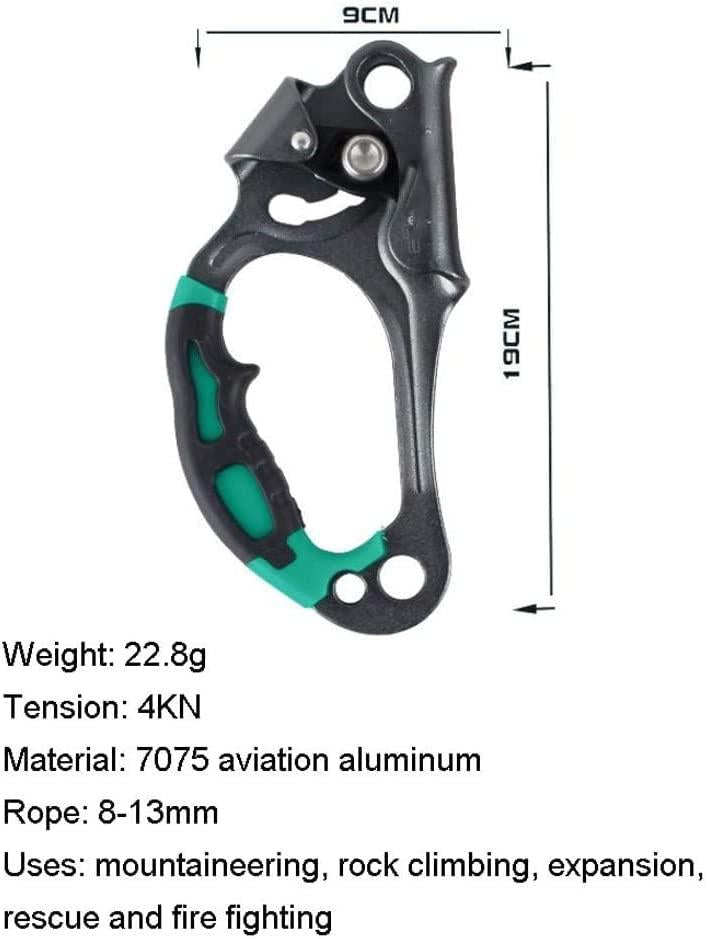 Skadler Hand Ascender,Climbing Handle Ascender,Climbing Gear Ascender and Rappelling Descender Belay Devices for 8-13mm Rope for Rescue