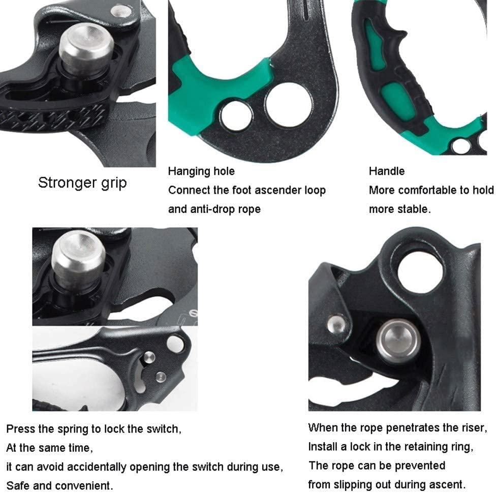 Skadler Hand Ascender,Climbing Handle Ascender,Climbing Gear Ascender and Rappelling Descender Belay Devices for 8-13mm Rope for Rescue