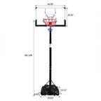 TureClos Basketball Stand Playground Patio Basketball System Adults Adjustable Height Outdoor Sports Equipment