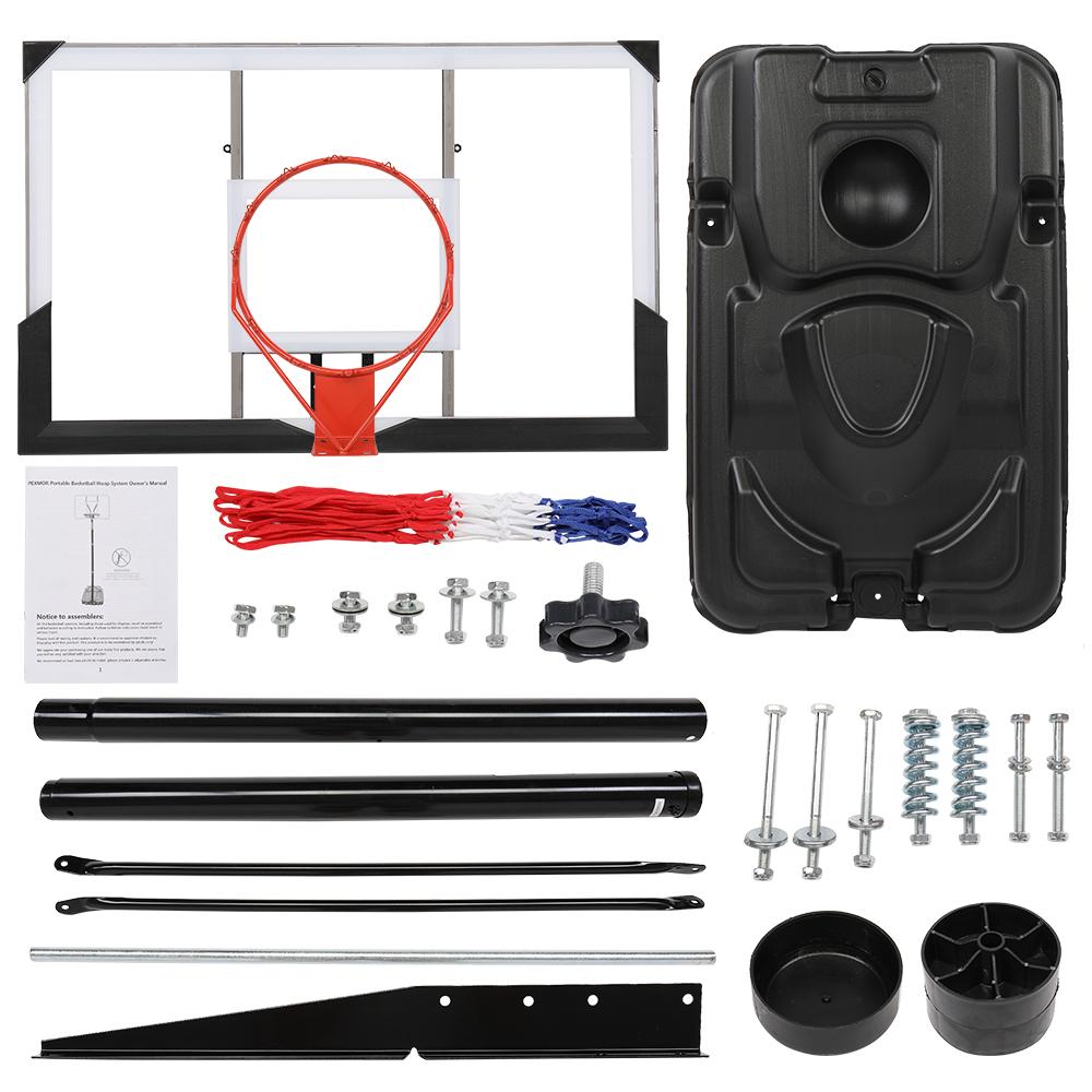 Elenxs Basketball Stand Playground Patio Basketball System Adults Adjustable Height Outdoor Sports Equipment