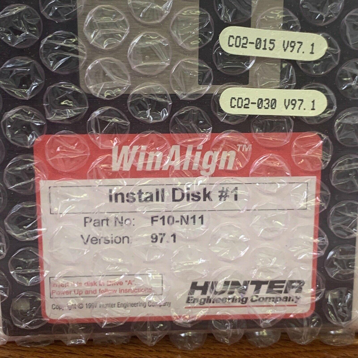 HUNTER Engineering SERVICE ALIGN 128-367-2 CALIBRATION Floppy Disk C02-030 NOS