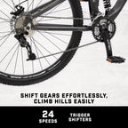 Mongoose XR-PRO Men's Mountain Bike, 29-inch wheels, 24 speeds, Black