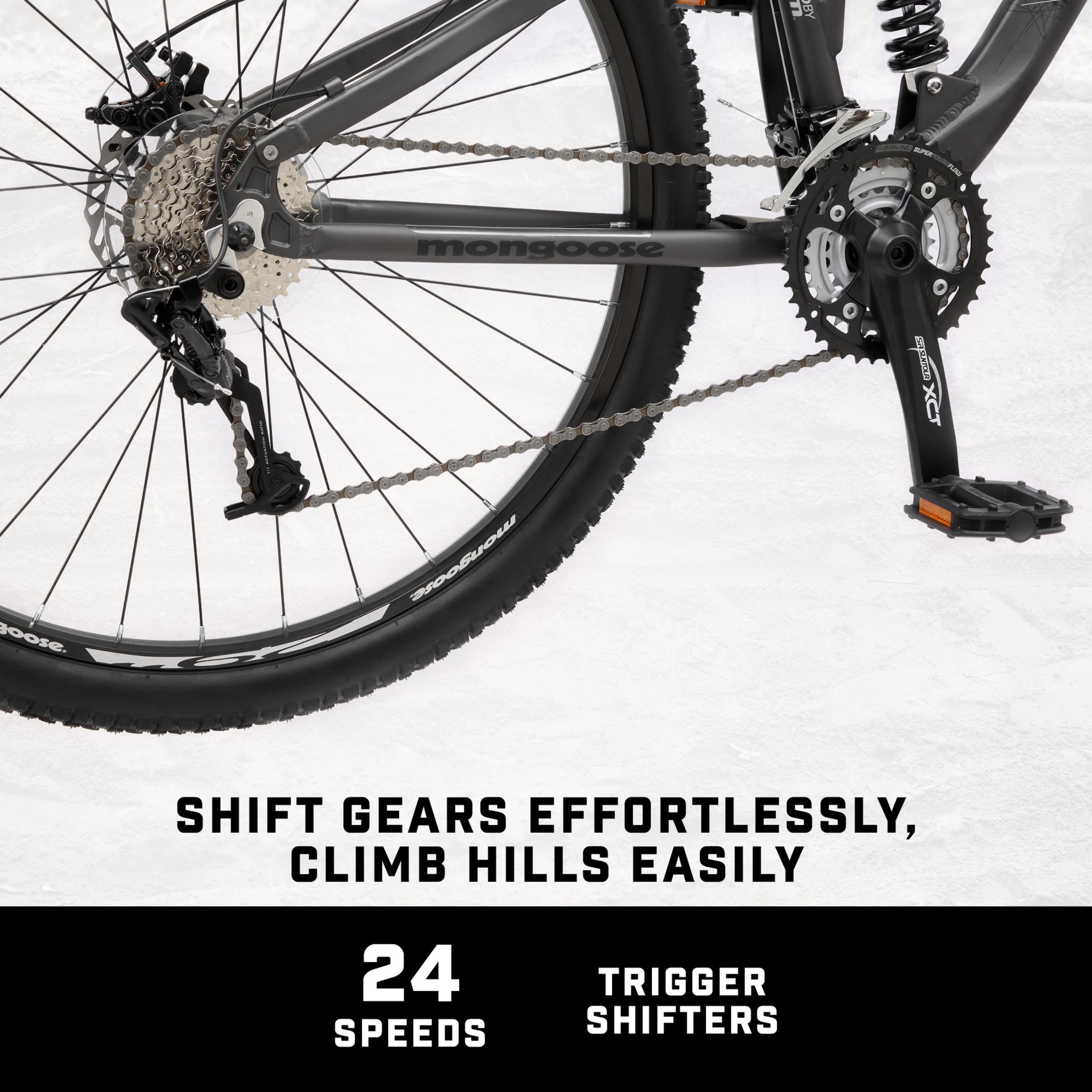Mongoose XR-PRO Men's Mountain Bike, 29-inch wheels, 24 speeds, Black