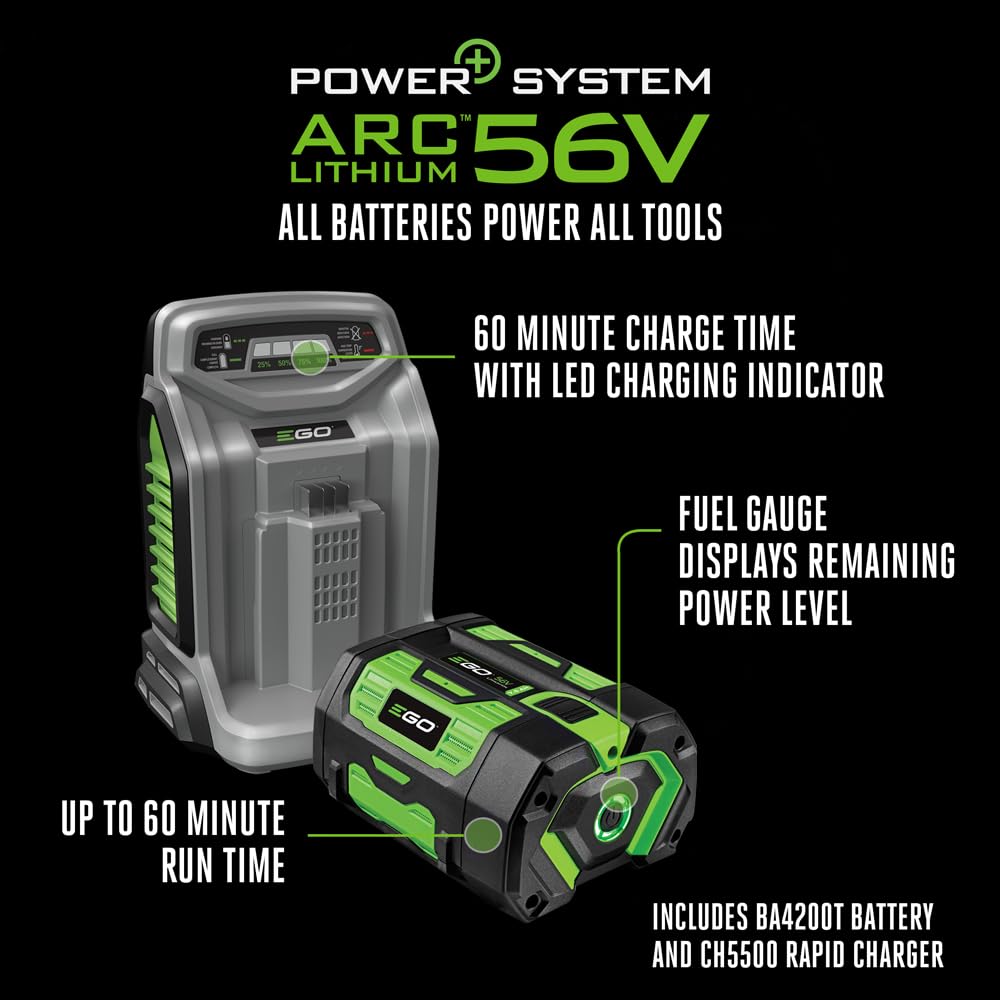 Electric Lawn Mower, Self-Propelled Cordless with Select Cut and Touch Drive, Includes 56V 7.5Ah Battery and Rapid Charger – LM2135SP