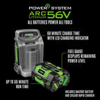 Electric Lawn Mower, Self-Propelled Cordless with Select Cut and Touch Drive, Includes 56V 7.5Ah Battery and Rapid Charger – LM2135SP