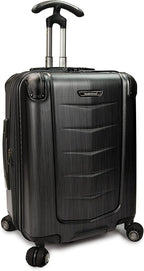 Silverwood Polycarbonate Hardside Expandable Spinner Luggage, Brushed Metal, Carry-on 21-Inch