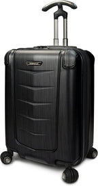 Silverwood Polycarbonate Hardside Expandable Spinner Luggage, Brushed Metal, Carry-on 21-Inch