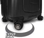 Silverwood Polycarbonate Hardside Expandable Spinner Luggage, Brushed Metal, Carry-on 21-Inch