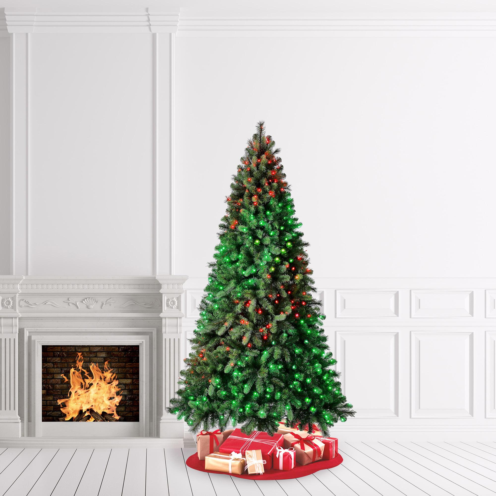 Evergreen Classics Prelit 435 Twinkly App-Controlled RGB LED Lights, Carolina Spruce Artificial Christmas Tree, 7.5'