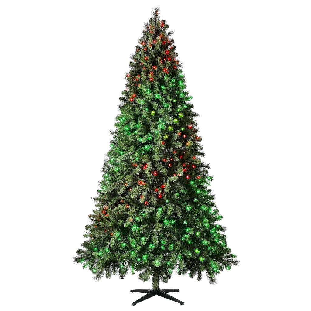 Evergreen Classics Prelit 435 Twinkly App-Controlled RGB LED Lights, Carolina Spruce Artificial Christmas Tree, 7.5'