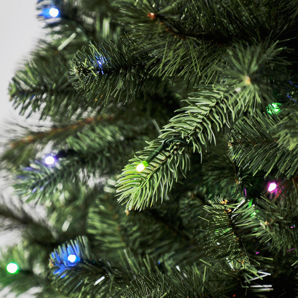 Evergreen Classics Prelit 435 Twinkly App-Controlled RGB LED Lights, Carolina Spruce Artificial Christmas Tree, 7.5'