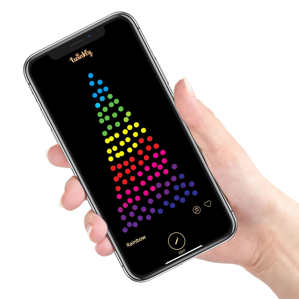Evergreen Classics Prelit 435 Twinkly App-Controlled RGB LED Lights, Carolina Spruce Artificial Christmas Tree, 7.5'