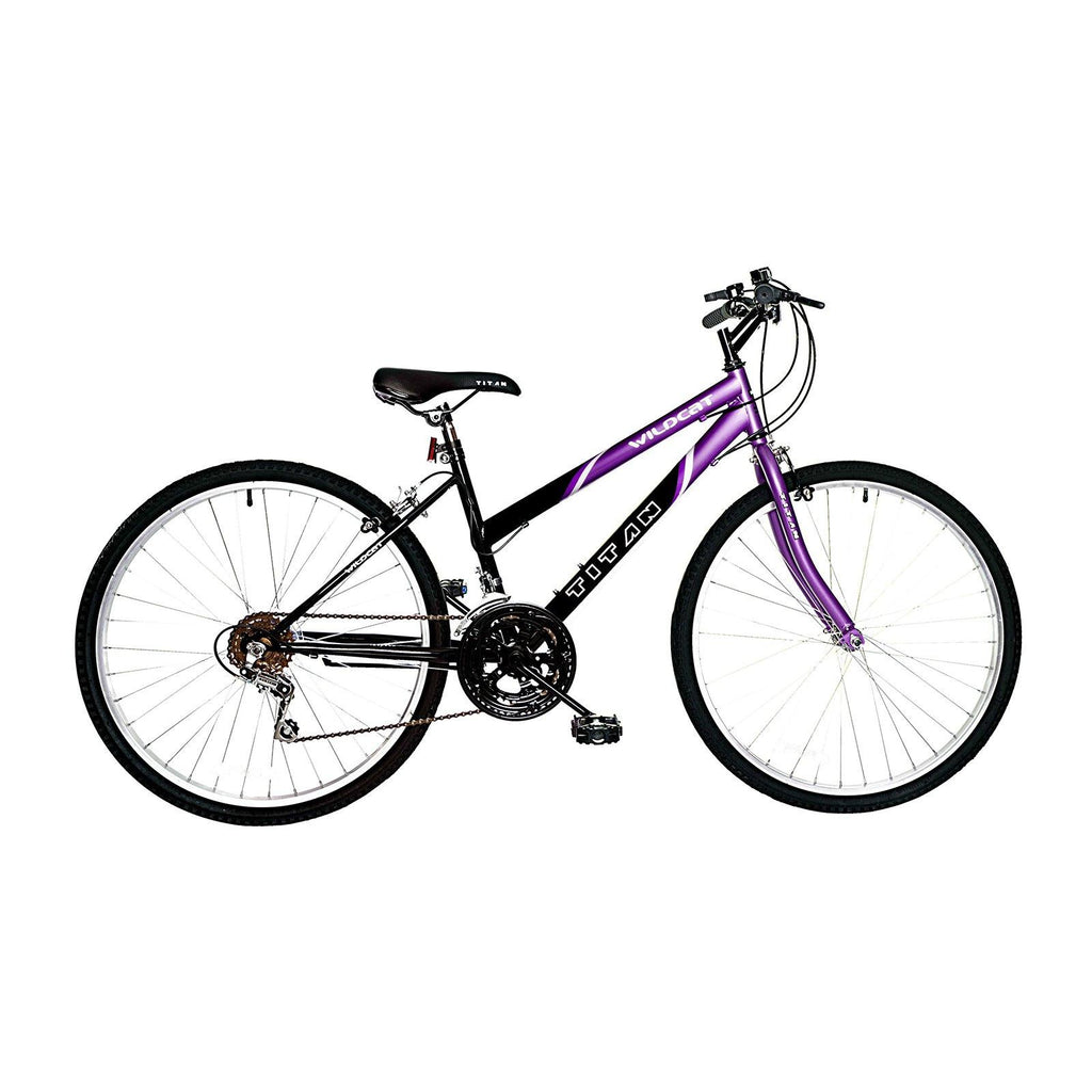 Wildcat 18-Speed Women's Mountain Bike, Purple and Black