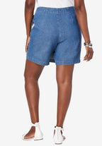 classic denim cotton skort