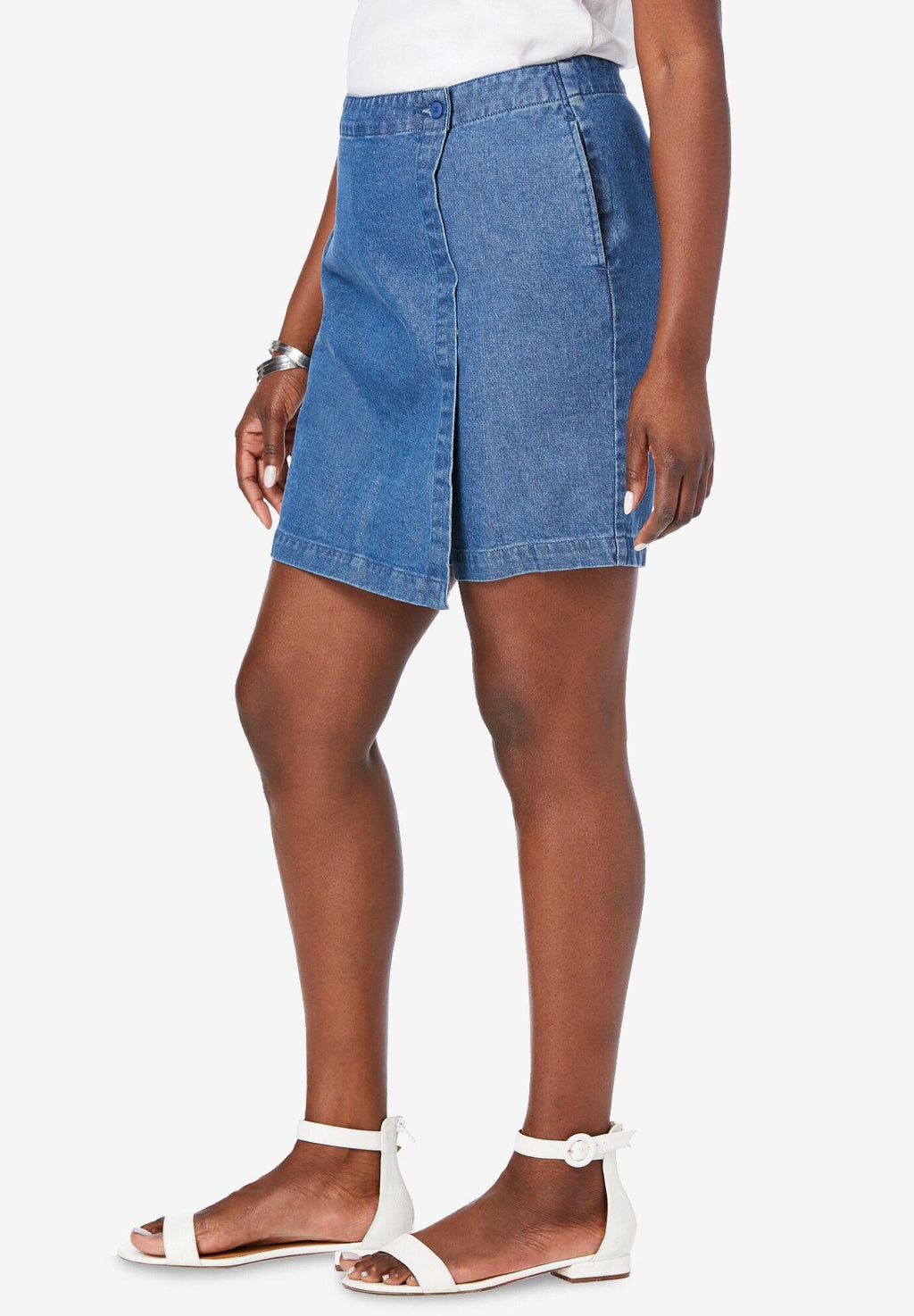classic denim cotton skort