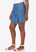 classic denim cotton skort