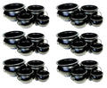 PMU Halloween Cauldron (6) 16", (6) 12", (6) 8" and (6) 6" Multi Pack Assortment Black Plastic, Great For Harry Potter Theme Parties (4/Pkg) Pkg/1 Set (20115, 55120, 55280, 30106)