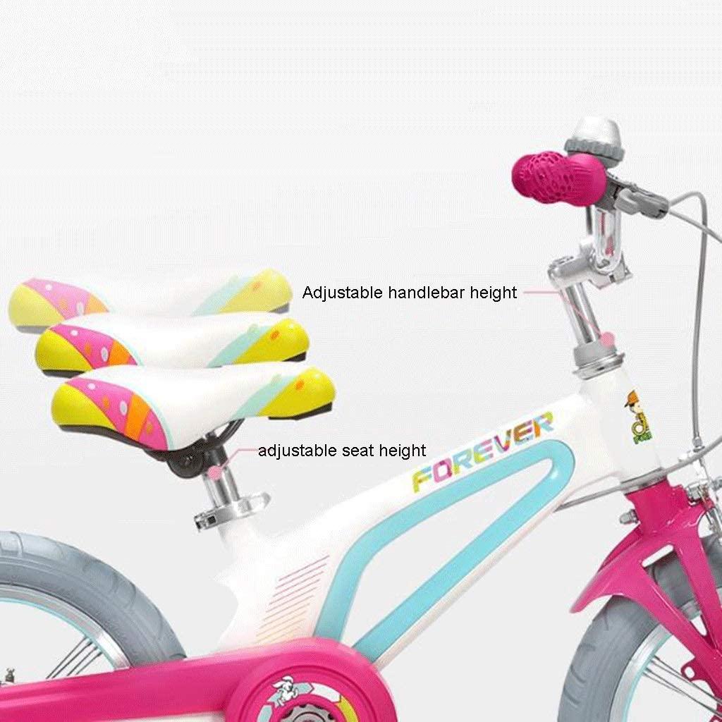 JLFSDB Kids Bike BMX Bike for Kids Boys Girls Bicycle Boys Girls Pedal Magnesium Alloy Bicycle with Training Wheels and Coaster Brake,85% Assembled (Size : 16inch)