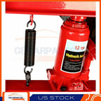 12 Ton Shop Press Hydraulic Bottle Jack Benchtop H-Frame Plates Jack Stand Tools