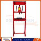 12 Ton Shop Press Hydraulic Bottle Jack Benchtop H-Frame Plates Jack Stand Tools