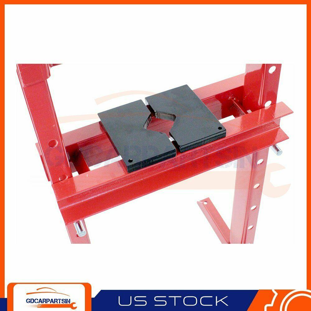 12 Ton Shop Press Hydraulic Bottle Jack Benchtop H-Frame Plates Jack Stand Tools