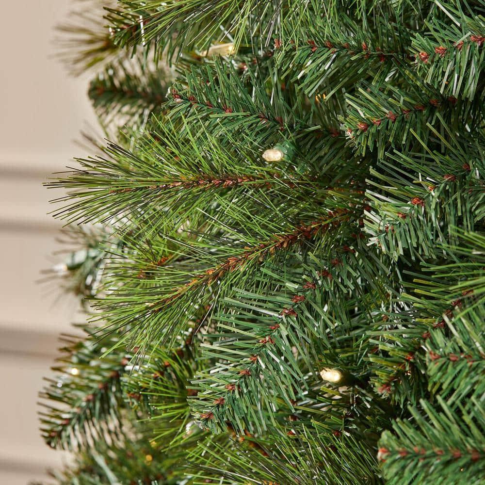 12 ft. Pre-Lit LED Wesley Long Needle Pine Artificial Christmas Tree with 1100 SureBright Warm White Mini Lights