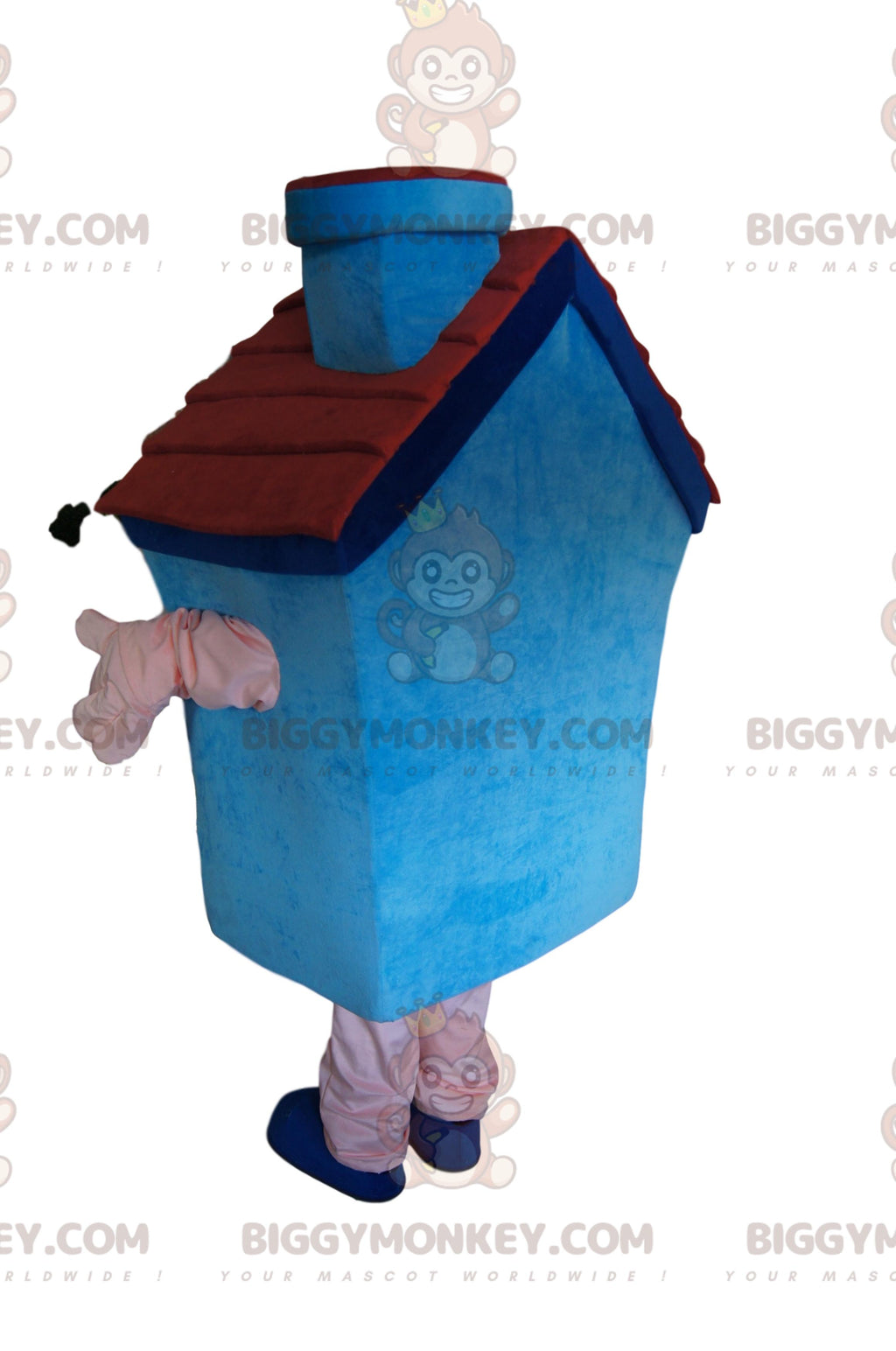 Blue Chimney Cottage BIGGYMONKEYMascot Costume