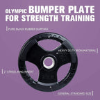 RitFit 35 Lbs. Olympic Barbell Weight Plates Set of 2, 2 In. Rubber Weight Plates for Weightlifting and Strength Training in Home and Gym