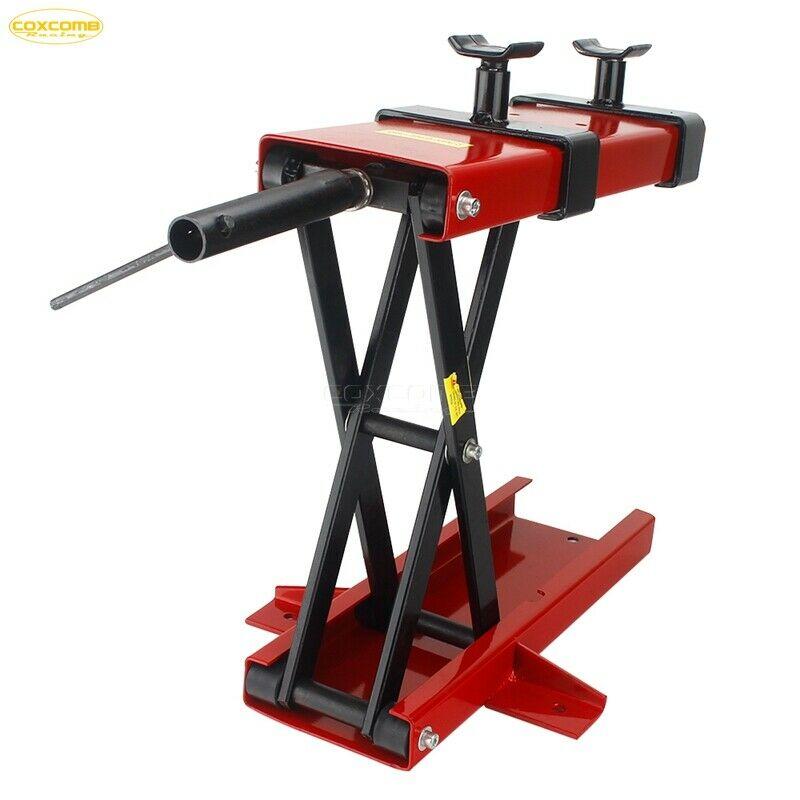 1100 LB Wide Deck Scissor Lift Jack ATV Motorcycle Dirt Bike Scooter Crank Stand