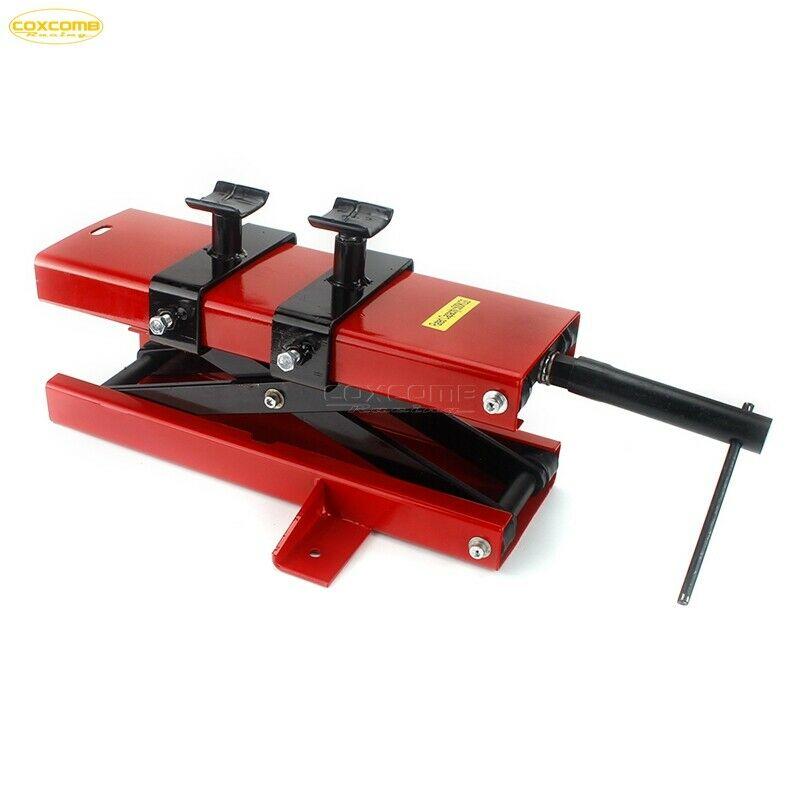 1100 LB Wide Deck Scissor Lift Jack ATV Motorcycle Dirt Bike Scooter Crank Stand