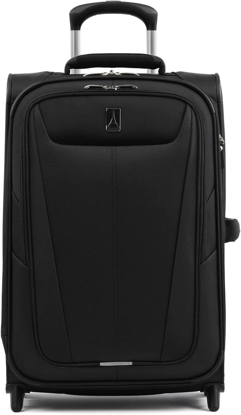 Maxlite 5 Softside Expandable Upright 2 Wheel Luggage, Lightweight Suitcase, Men and Women, Black, Carry-On 22-Inch