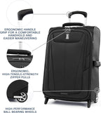 Maxlite 5 Softside Expandable Upright 2 Wheel Luggage, Lightweight Suitcase, Men and Women, Black, Carry-On 22-Inch