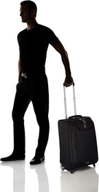 Maxlite 5 Softside Expandable Upright 2 Wheel Luggage, Lightweight Suitcase, Men and Women, Black, Carry-On 22-Inch