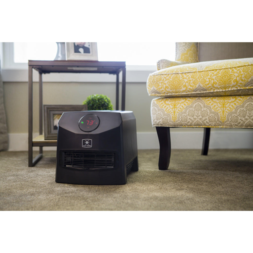 Heat Storm Mojave Indoor Ultra Lightweight Portable Infrared Space Heater - 1500 Watts - Built in Thermostat &amp; Overheat Sensor - Remote Control